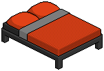 Dark Pura Double Bed (Red)