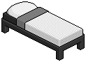 Dark Pura Single Bed (White)