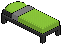 Dark Pura Single Bed (Green)