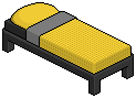 Dark Pura Single Bed (Yellow)
