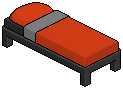 Dark Pura Single Bed (Red)