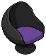 Dark Pura Egg Chair (Purple)