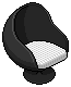 Dark Pura Egg Chair (White)
