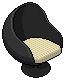 Dark Pura Egg Chair (Beige)