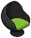 Dark Pura Egg Chair (Green)