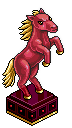 Ruby and Gold Horse Statue