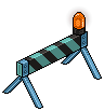 Teal Road Barrier