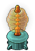 Teal Amber Lamp