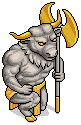 Gilded Minotaur Statue
