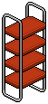 Red Iced Bookcase