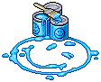 Blue Smiley Paint