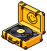Yellow Smiley Record Player