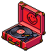Red Smiley Record Player
