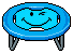 Blue Smiley Trampoline
