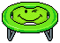 Green Smiley Trampoline