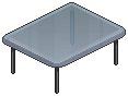 Transparent four-leg table