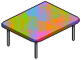 Rainbow four-leg table