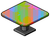 Rainbow square dining table