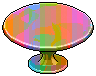 Rainbow round dining table
