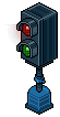 Blue Traffic Light