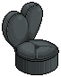 Black Heart Chair