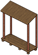 Brown Wooden Stage with roof