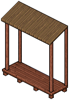 Red Wooden Stage Roof