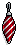 Tall Red Striped Bauble