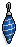 Tall Blue Striped Bauble