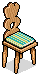 Green Wooden Cabin Chair