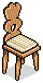Beige Wooden Cabin Chair