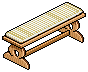 Beige Wooden Cabin Bench