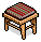 Red Wooden Cabin Stool