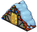 Red Snowy Roof