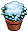 Snowy Potted Plant