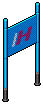 Blue Ski Banner